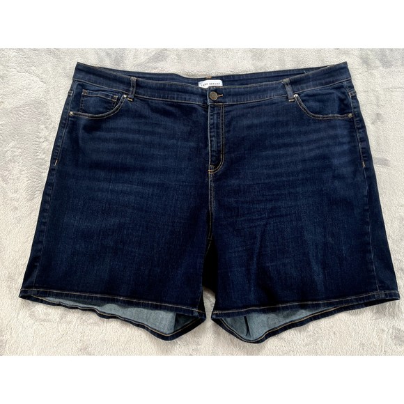 Lane Bryant Shorts Womens 28 Flex Magic Waistband Mid Rise Girlfriend Blue Denim - Picture 1 of 10
